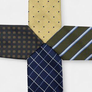4 Brooks Brothers Makers Silk Tie Bundle Lot Formal Event Office Professional